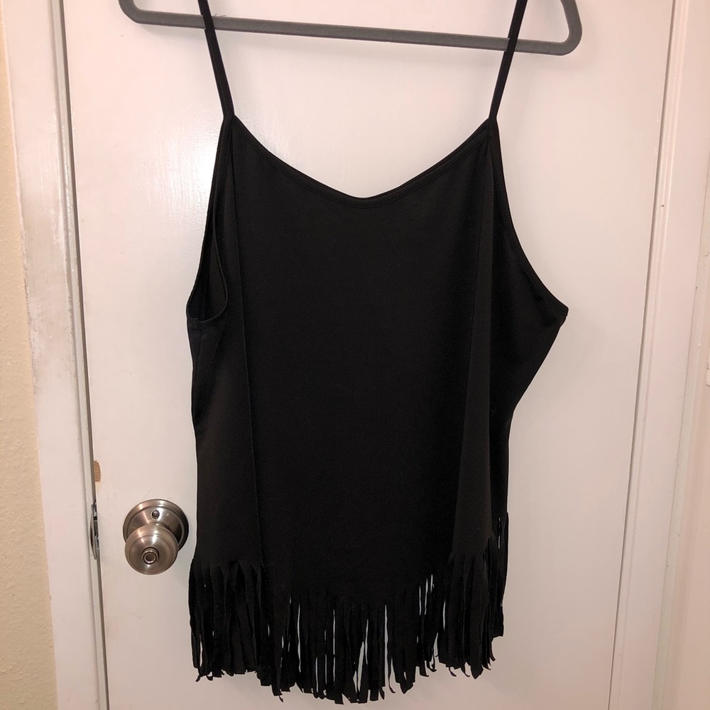 Fringe bottom tank top